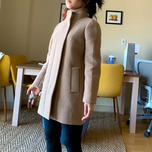 J.Crew Petite City Coat in Mushroom